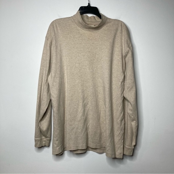 L.L. Bean oatmeal turtle neck mock neck top‎ size XL tall